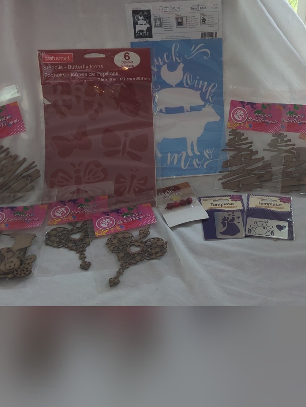 Crafting Embellishment Kits - Shapes & Stencils .